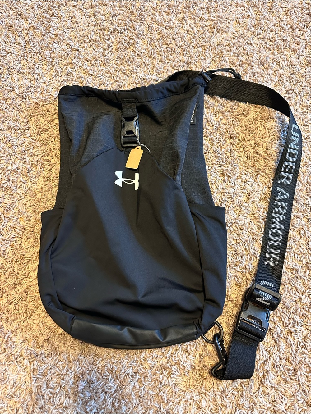 Under Armour Black Women’s Sling Crossbody Bag with Logo Strap